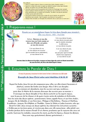 11e dimanche du Temps Ordinaire