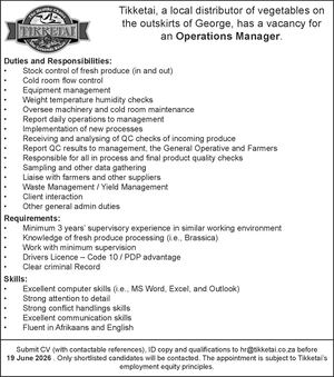 Tikkitai Vacancy