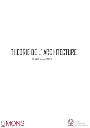 Theorie De L' Architecture