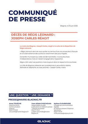 2026 06 10 Décès De Régis Léonard, Joseph Carles Réagit