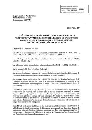 MISE EN SÉCURITÉ URGENTE IMMEUBLE 11 ET 13 RUE JEAN MOULIN