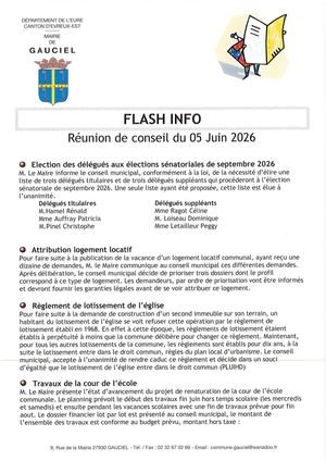 Flash Info Juin 2026