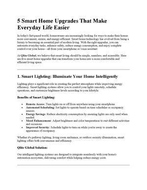 5 Smart Home Upgrades That Make Everyday Life Easier Qlite