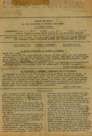 AMFAR NUM L'Echo De Fontenay 1940 11 09 014
