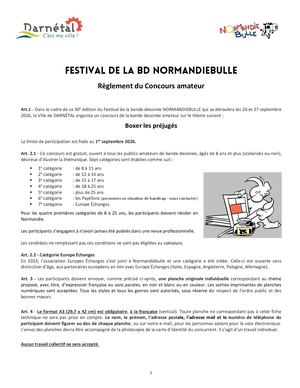 Règlement Concours Amateurs 2026