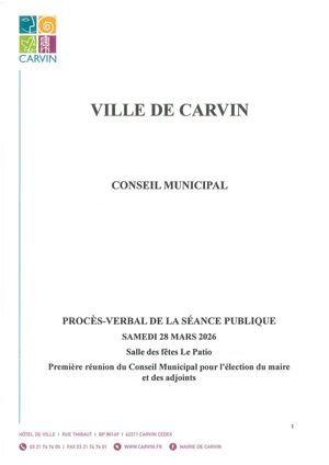 PROCÈS-VERBAL SÉANCE DU CONSEIL MUNICIPAL SAMEDI 28 MARS 2026