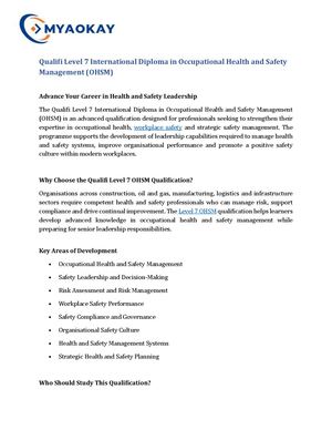Qualifi Level 7 Ohsm Uae Guide