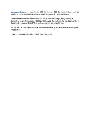 Lorenzo De Graaff – Seo & Geo Specialist