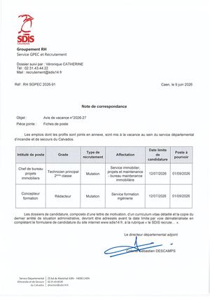 Avis 2026 27 Chef Bureau Projets Immobiliers Et Concepeteur Formation