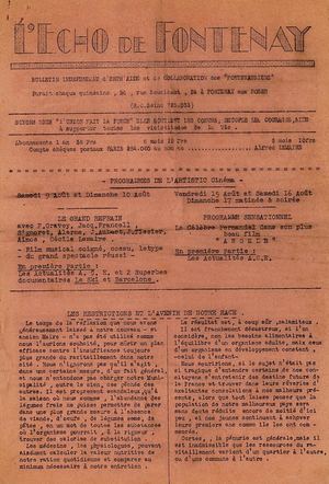 AMFAR NUM L'Echo De Fontenay 1941 08 09