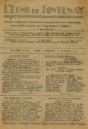 AMFAR NUM L'Echo De Fontenay 1941 09 20 029