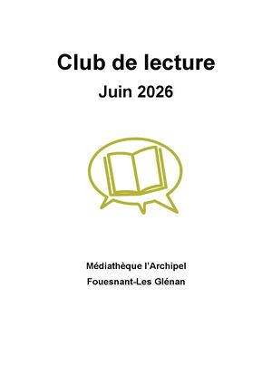 Club de lecture - la sélection de juin 2026