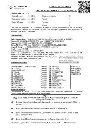 Délibération RPQS 25 12 19