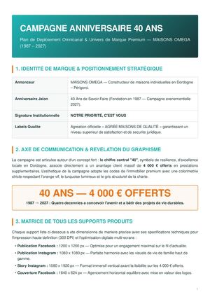 Campagne 40 Ans Maisons Omega Livrable