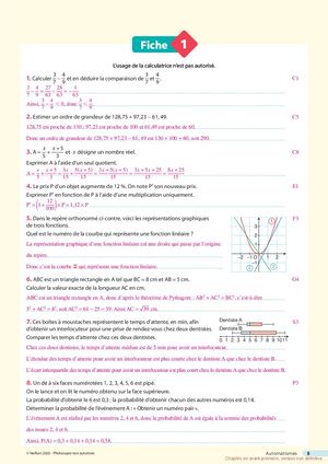 Cahier Hyperbole 2de - Extrait nouvelles fiches automatismes