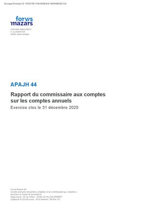 Apajh 44 Rapport Sur Les Comptes Annuels