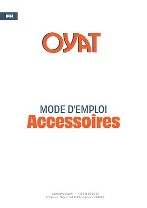 Mode d'emploi - Accessoires OYAT