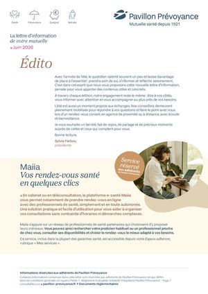 Lettre d'information juin 2026