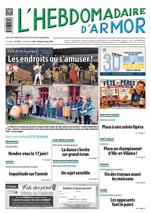 L'Hebdomadaire d'Armor n°3752 du samedi 13 Juin 2026
