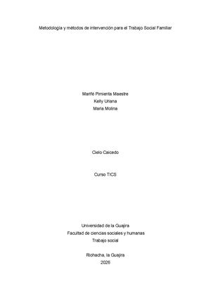 Metodología Y Métodos De Intervención Para El Trabajo Social Familiar (1)