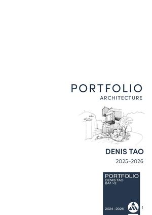 Portfolio Denis Tao