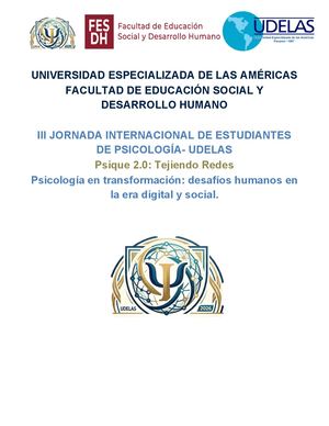 Programa General III Jornada Internacional De Psicologia 2026