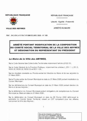 Arrêté 158 CST