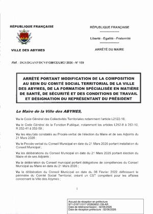 Arrêté 159 F3SCT