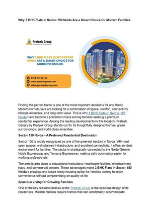 3 Bhk Flats In Sector 150 Noida