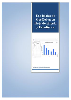 Uso Basico De Geogebra En Hoja De Calculo Y Estadistica