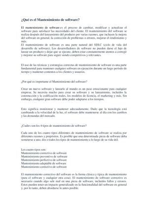 Qué Es El Mantenimiento De Software Preguntas (2)