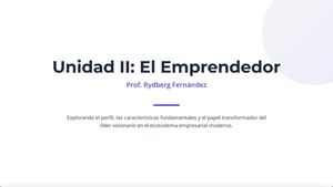 Unidad II: El Emprendedor