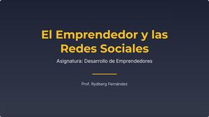 El Emprendedor y las Redes Sociales