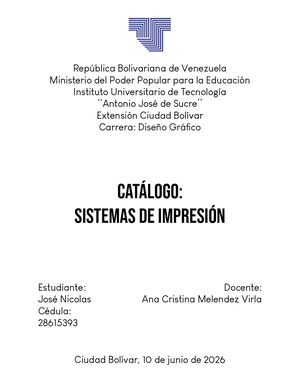 Catálogo: Sistemas de Impresión