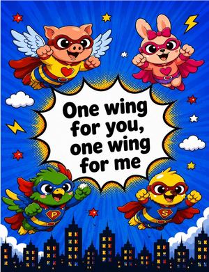 One wing for you, one wing for me