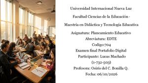 Portafolio Planificacion Curricular En La Educacion Superior