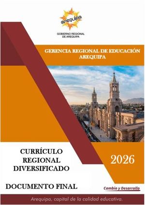 Documento Final Del Currículo Regional Diversificado De Arequipa 10 06 Junio 2026