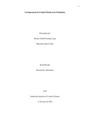 La Importancia De La Salud Mental En Los Estudiantes (1) (1)