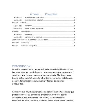 LA SALUD MENTAL EN LOS ESTUDIANTES