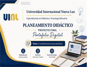 CONSIDERACIONES PARA PLANIFICAR