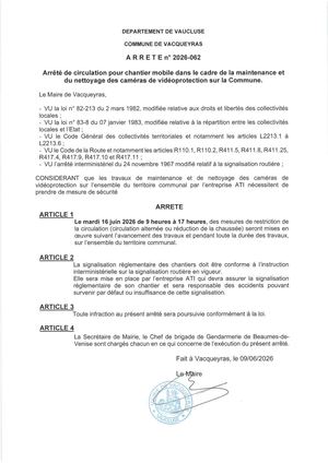 Arrête Mardi 16 Juin