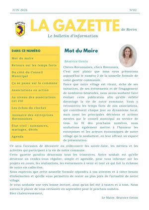 Gazette Rovon Juin 2026