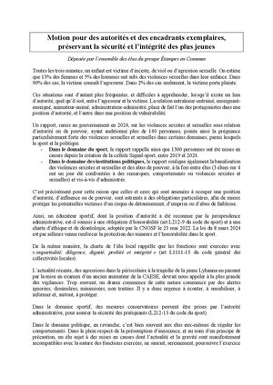 Motion Exemplarité Conseil Municipal 9/06/26