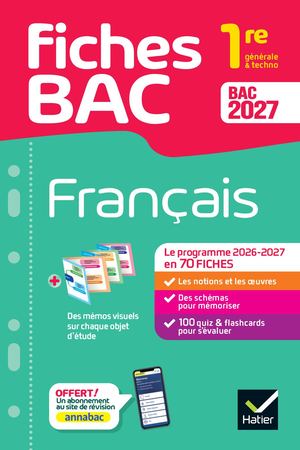 Fiches bac - Français 1re générale & techno Bac 2027