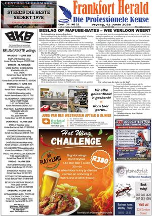 Frankfort Herald 12 Junie 2026