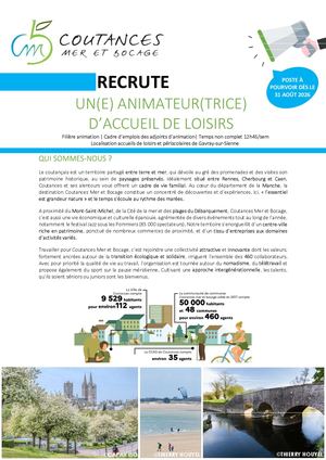 Un(e) animateur(trice) d’accueil de loisirs à Gavray-sur-Sienne