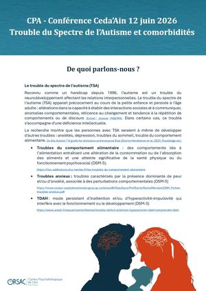 Journée Ced'ain 2026 Comorbidités