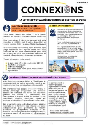 Lettre Actualités Juin 26