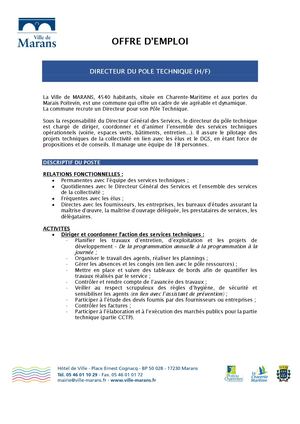 Directeur Pôle Technique