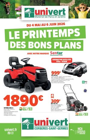 Promos Printemps 2026 Univert Corbères St Germes
